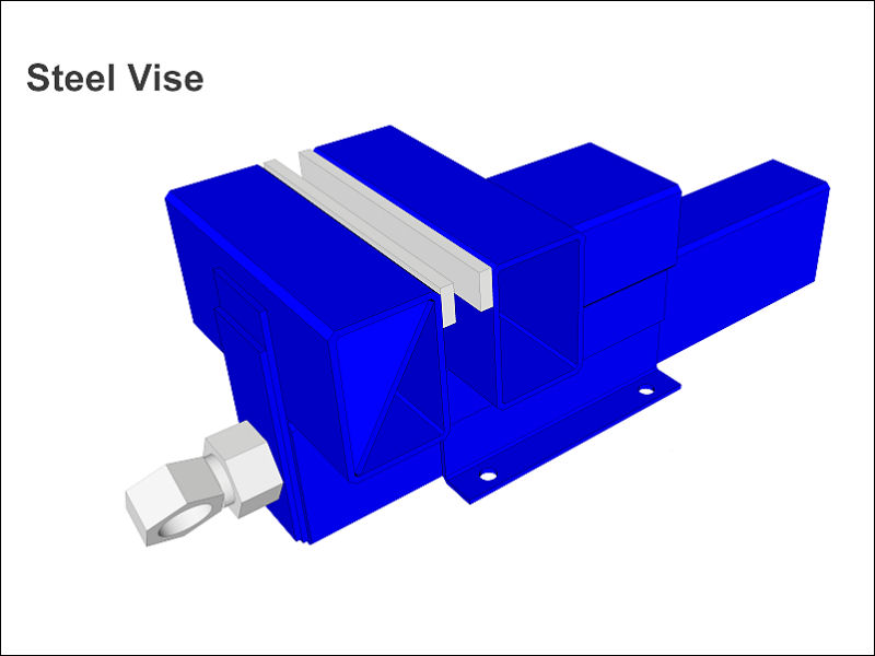 make a steel bench vise free model sketchup