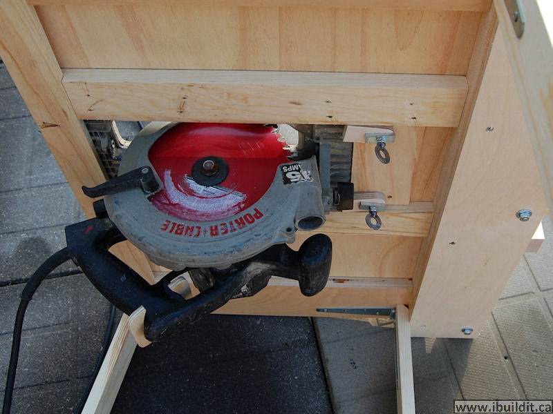saw mounted in portable table saw